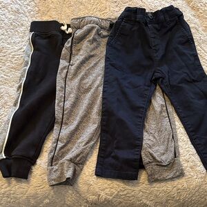 Kids black and grey sweatpants, the children’s place blue pants
